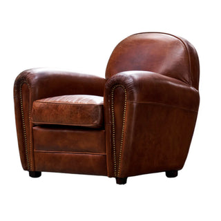 Art Deco Armchair - Real Leather
