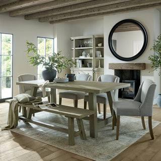Compton Grey Dining Chair, Ruberwood Frame
