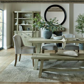 Compton Grey Dining Chair, Ruberwood Frame