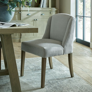 Compton Grey Dining Chair, Ruberwood Frame