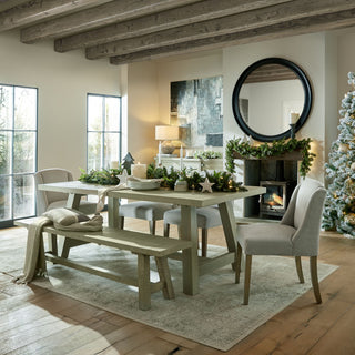 Compton Grey Dining Chair, Ruberwood Frame