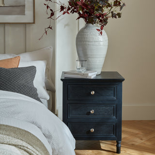 Contour Solid Wood 3 Drawer Bedside Table