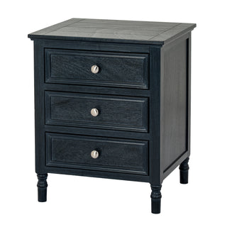 Contour Solid Wood 3 Drawer Bedside Table