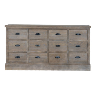 Haldon 12 Drawer Chest, Solid Wood