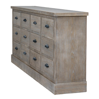 Haldon 12 Drawer Chest, Solid Wood