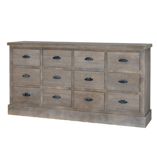 Haldon 12 Drawer Chest, Solid Wood