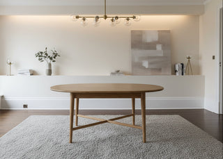 Helson Solid Teak Oval Dining Table
