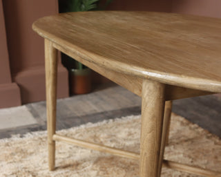 Helson Solid Teak Oval Dining Table