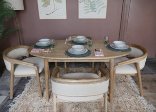 Helson Solid Teak Oval Dining Table