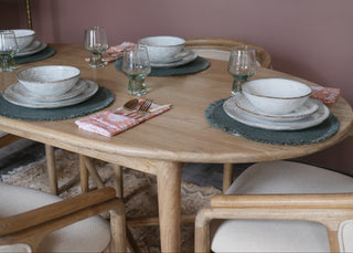 Helson Solid Teak Oval Dining Table