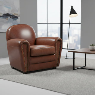 Art Deco Armchair - Real Leather