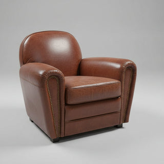 Art Deco Armchair - Real Leather