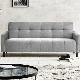 Alfie 3 Seater Grey Linen Storage Sofabed