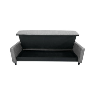 Alfie 3 Seater Grey Linen Storage Sofabed