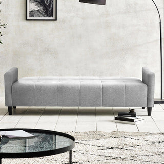 Alfie 3 Seater Grey Linen Storage Sofabed