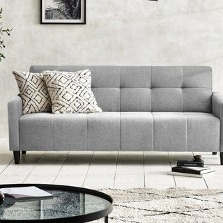 Alfie 3 Seater Grey Linen Storage Sofabed