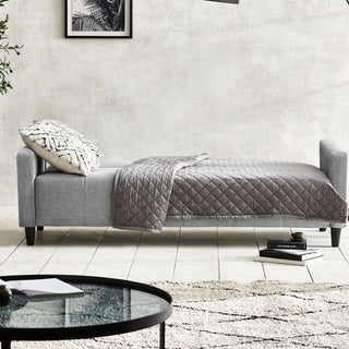 Alfie 3 Seater Grey Linen Storage Sofabed