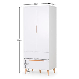 Alicia Combination Wardrobe - White