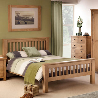 Amsterdam Oak Wood Bed