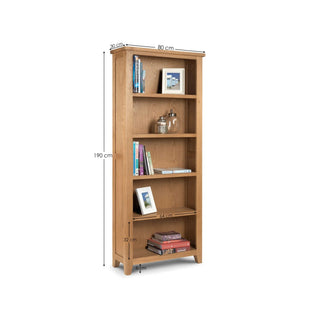 Astoria Tall Bookcase, Oak Wood