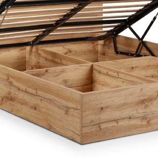 Bali Lift-Up Ottoman Storage Bed, Light Oak