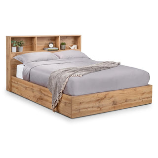 Bali Lift-Up Ottoman Storage Bed, Light Oak