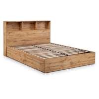 Bali Lift-Up Ottoman Storage Bed, Light Oak