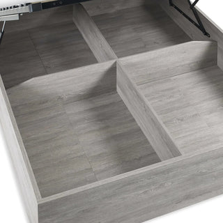 Bali Lift-Up Ottoman Storage Bed, Grey Oak