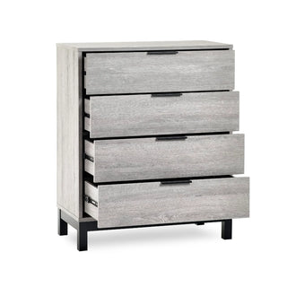Bali 4 Drawer Chest - Grey Oak