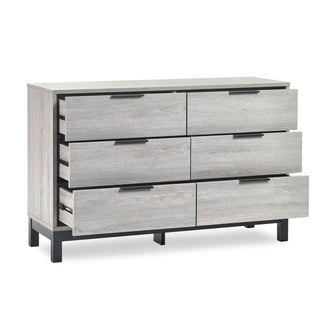 Bali 6 Drawer Wide Chest – Grey Oak