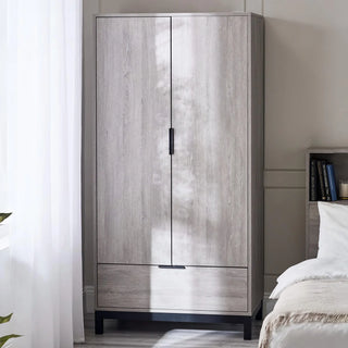 Bali 2 Door 1 Drawer Wardrobe - Grey Oak
