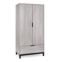Bali 2 Door 1 Drawer Wardrobe - Grey Oak