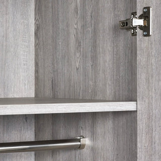 Bali 2 Door 1 Drawer Wardrobe - Grey Oak