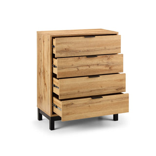 Bali 4 Drawer Chest - Oak Finish