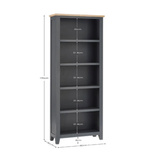 Bordeaux Tall Bookcase, Oak
