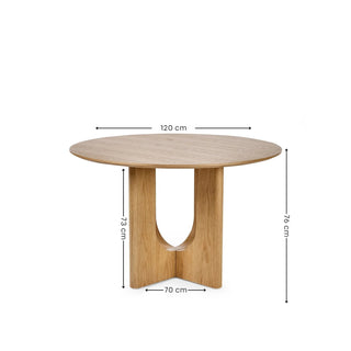 Cellini Solid Oak Round Dining Table