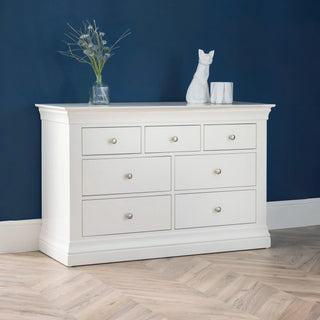 Clermont 4+3 Drawer Chest – White