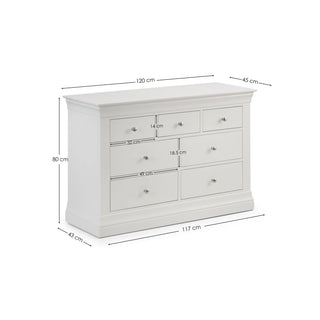 Clermont 4+3 Drawer Chest – White