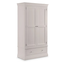 Clermont 2 Door 1 Drawer Wardrobe - Light Grey
