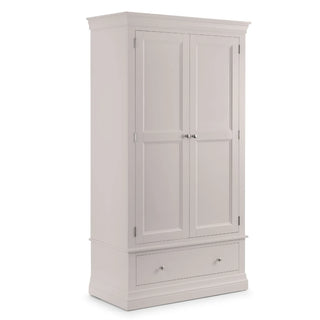 Clermont 2 Door 1 Drawer Wardrobe - Light Grey