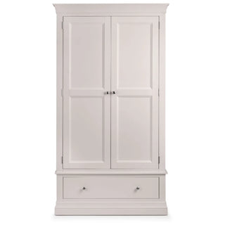 Clermont 2 Door 1 Drawer Wardrobe - Light Grey