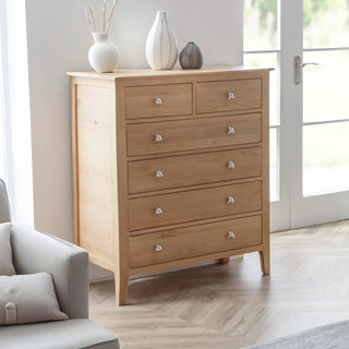 Cotswold 4+2 Drawer Chest - Solid Oak
