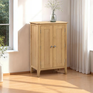 Cotswold Shoe Storage Cupboard, Oak Wood