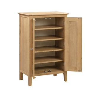 Cotswold Shoe Storage Cupboard, Oak Wood