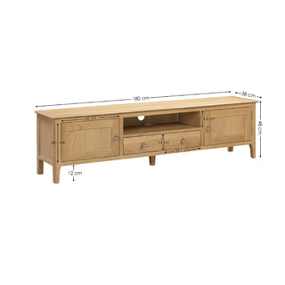 Cotswold Widescreen Tv Unit, Oak Wood
