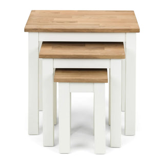 Coxmoor Nest of 3 Tables – White and Oak