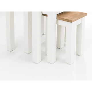 Coxmoor Nest of 3 Tables – White and Oak