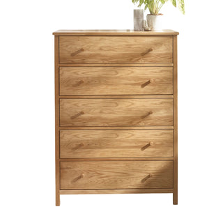 Coxmoor 5 Drawer Wooden Chest - Natural Finish