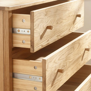 Coxmoor 5 Drawer Wooden Chest - Natural Finish