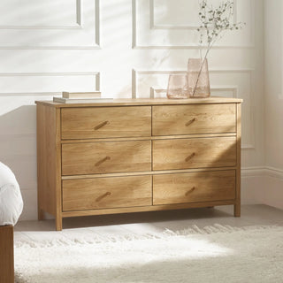Coxmoor 6 Drawer Wooden Chest - Natural Finish